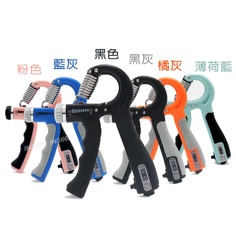 可計數握力器 10~60kg可調式握力器 腕力握力訓練器 手腕訓練 腕力器 INS668 8