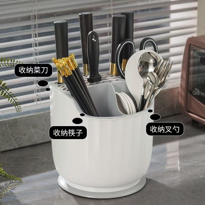 工廠現貨 免運 刀架 刀具架 廚房收納架 刀架 新款旋轉刀架廚房置物架多功能刀具收納盒多層一體家用防黴筷子架特惠/可開發票 Z1019