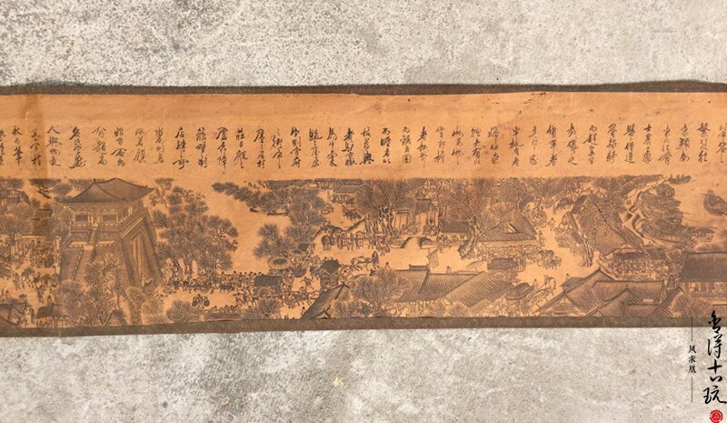 仿古名畫清明上河圖橫幅卷軸掛畫長卷軸畫國畫收藏書法字畫已裝裱| 協貿