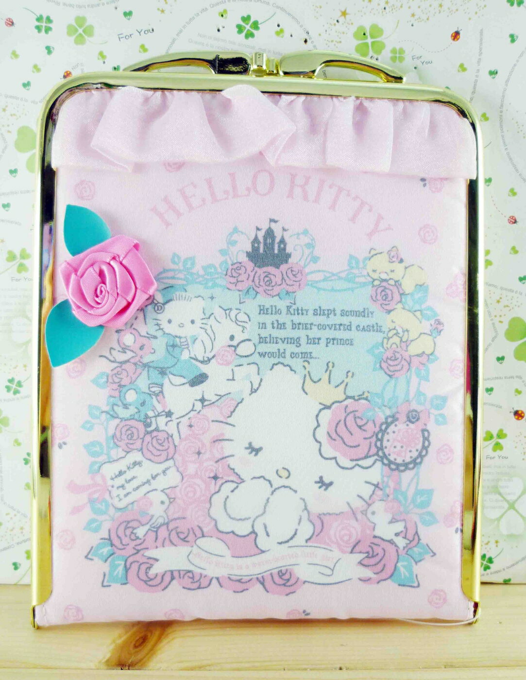 【震撼精品百貨】Hello Kitty 凱蒂貓-HELLO KITTY摺鏡-粉童話 震撼日式精品百貨