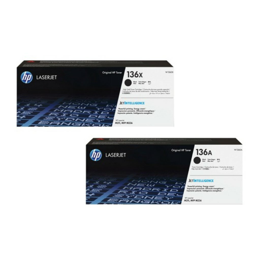 HP 136A/136X LaserJet 原廠標準/高容量黑色碳粉匣 W1360A/W1360X 適用 LaserJet M211dw/M236d/M236sdn/M236sdw