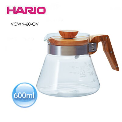 《HARIO》V60橄欖木60好握咖啡壺 / VCWN-60-OV / 600ml