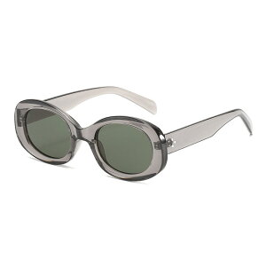 404的店SamaYu粗邊框橢圓形中性復古時髦大框墨鏡太陽眼鏡顯臉小
