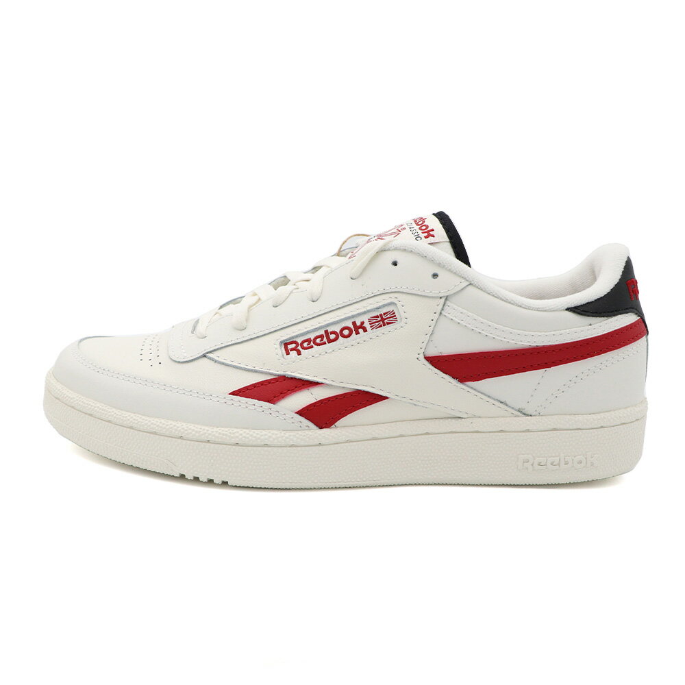 【手刀下單🤩滿額折扣進行中~~】 Reebok Club C Revenge 米白紅 皮革 復古 休閒 小白鞋 男款 B4810【新竹皇家100075005】