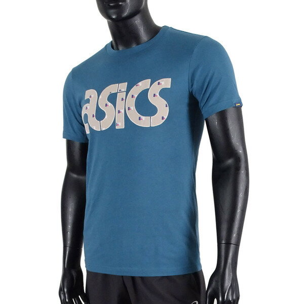 Asics Shirts [2191A333-401] 男 短袖 復古 LOGO 上衣 T恤 休閒 藍