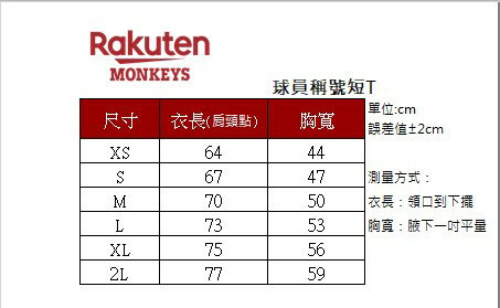 RakutenMonkeys球員稱號短T-阿銀#5 RakutenMonkeys球員稱號短T-阿銀#5