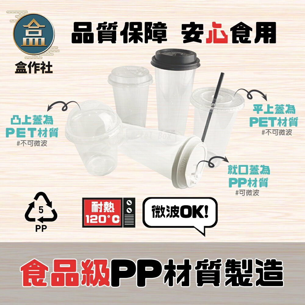 【盒作社】90口徑透明PP杯系列[整箱採購免運優惠]🥤#台灣製造/PP杯/冷熱共用杯/塑膠杯/飲料容器/環保紙杯/就口杯 2