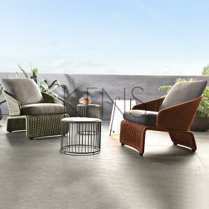 沙發 沙發椅 北歐設計師戶外創意織帶沙發組合軟裝客廳露臺樣板房陽臺休閑