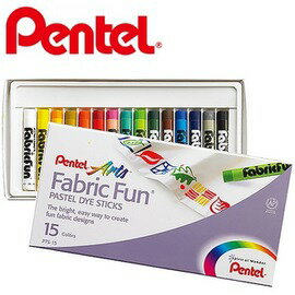 【Pentel飛龍】PTS-15 染色用粉蠟筆 15色/盒