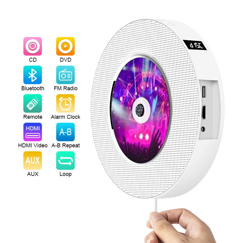 外貿貨源DVD壁掛機智慧藍芽cd胎教機英語復讀機便攜式dvd播放機【宜家良品百貨】