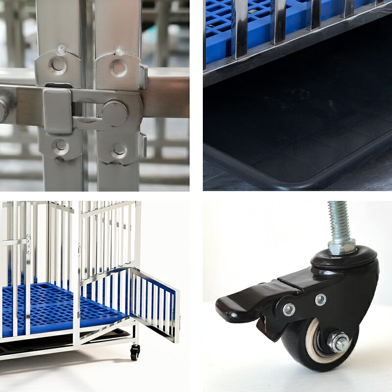 【超多款式咨詢客服】不銹鋼狗籠室內柵欄帶廁所大中小型犬折疊寵物全方管加粗金毛薩摩 3