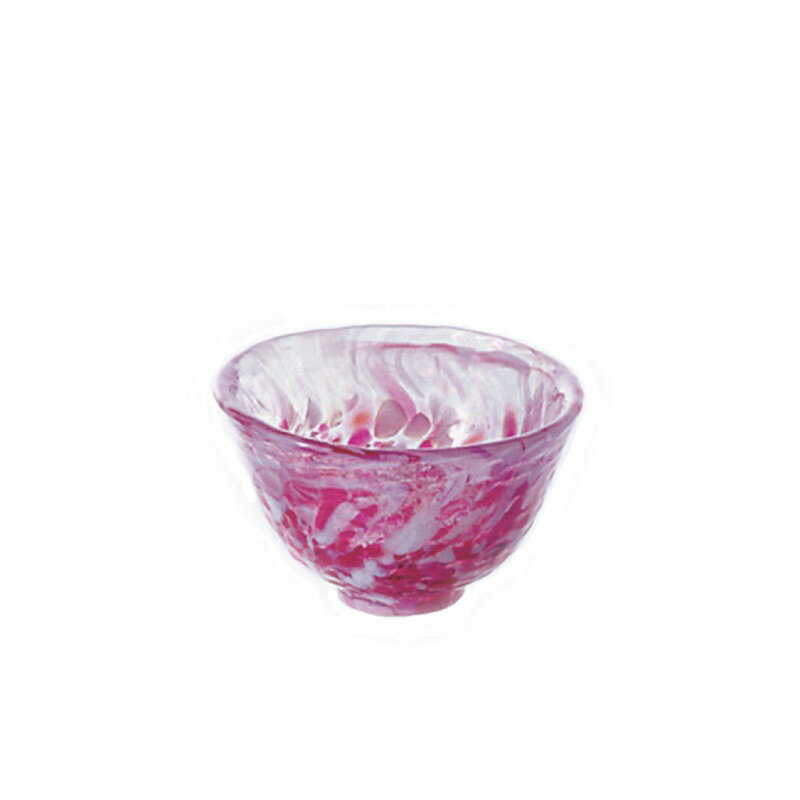 現貨 日本津軽 手作櫻吹雪 琉璃 清酒杯 50ml(1入)Drink eat 器皿工坊