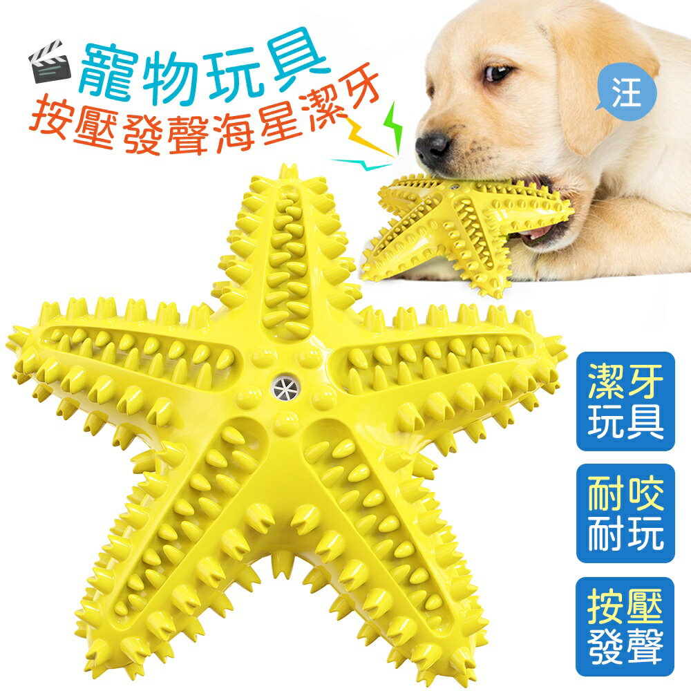 寵物玩具 寵物磨牙咬物(海星)顏色隨機