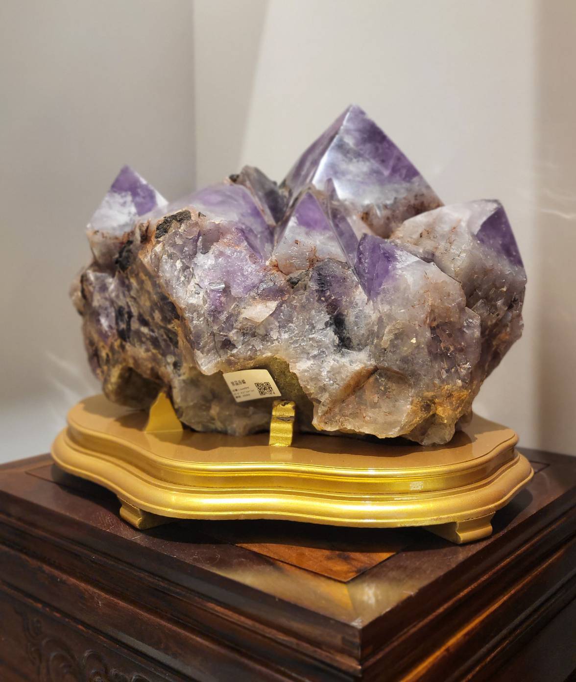 【轉運水晶】玻利維亞紫骨幹 36×43×35cm(高*寬*深) 含底座