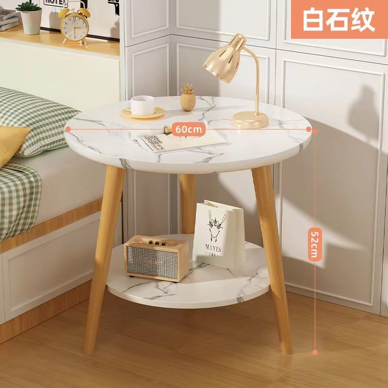 小桌子出租房小型床頭櫃圓桌ins風地上臥室少女房間邊幾茶幾簡約
