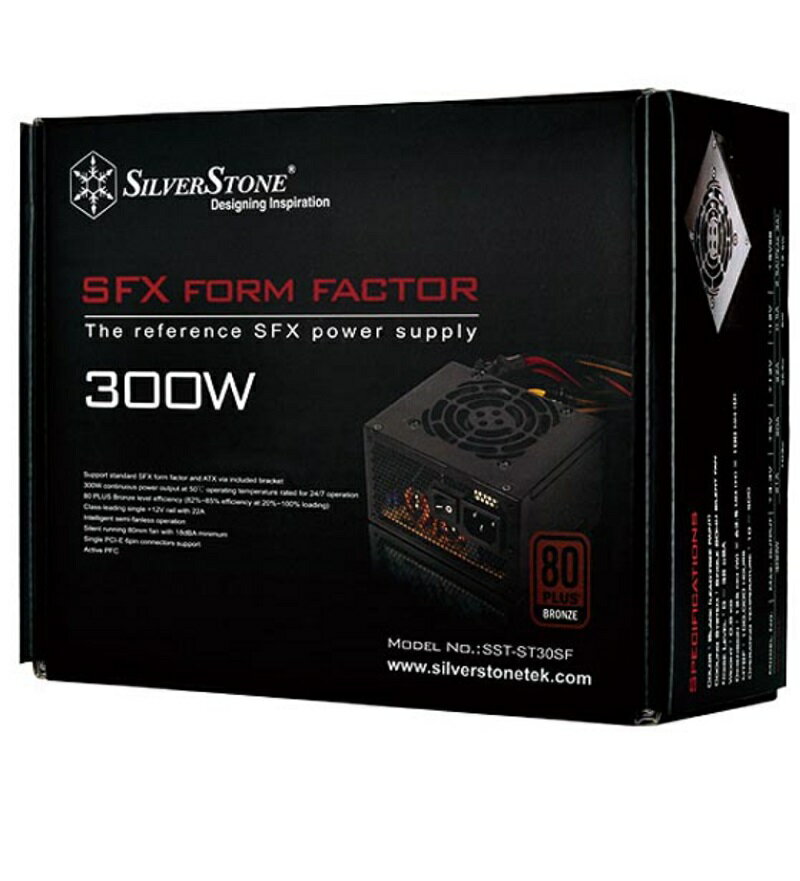 【最高現折268】SilverStone 銀欣 ST30SF 電源供應器/300W SFX銅牌認證/SST-ST30SF