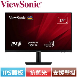 【最高22%回饋 5000點】ViewSonic 優派 24型 Full HD VA2409-MH 無邊框螢幕