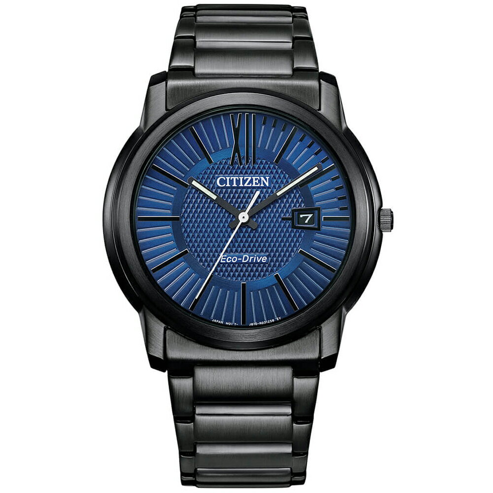 CITIZEN 星辰錶 Eco-Drive 光動能時尚紳士錶(AW1217-83L)-42mm-藍面鋼帶【刷卡回饋 分期0利率】【APP下單22%點數回饋】