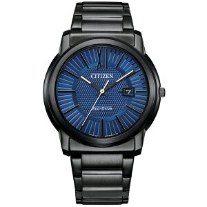 CITIZEN 星辰錶 Eco-Drive 光動能時尚紳士錶(AW1217-83L)-42mm-藍面鋼帶【刷卡回饋 分期0利率】