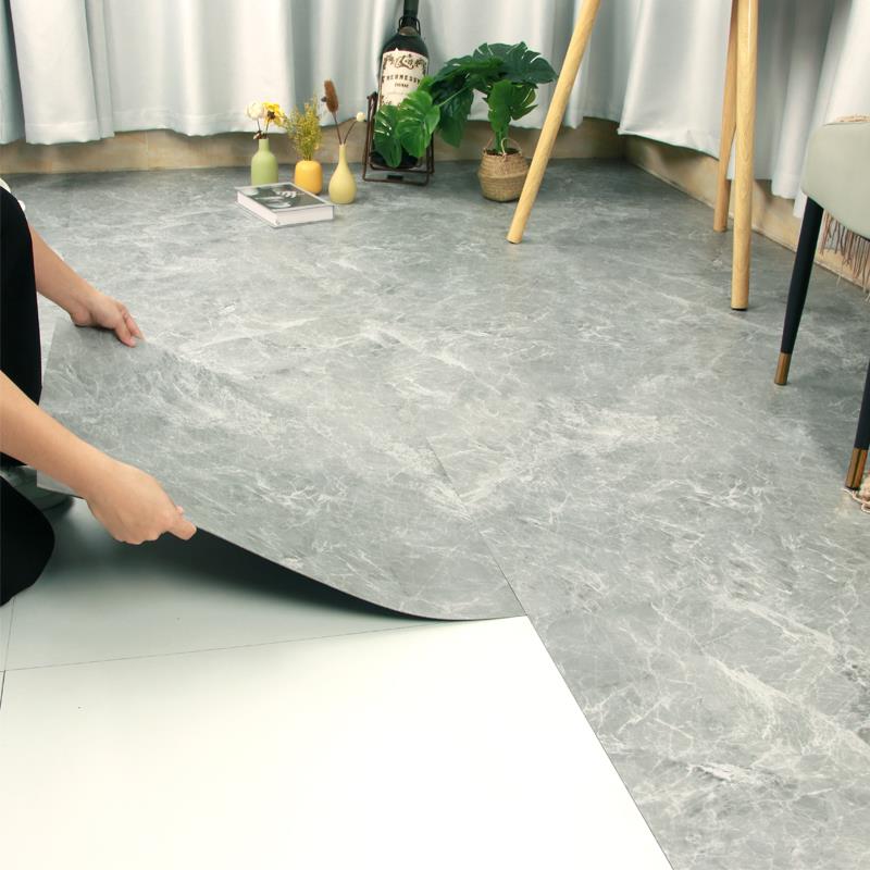 【免運】可開發票 地板 PVC地板貼自粘地板革家用客廳室內特厚耐磨耐刮防水加厚石塑地板