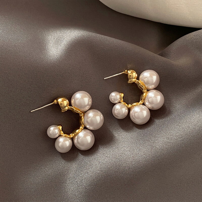 珍珠耳飾耳環年新款潮氣質高級感輕奢網紅ins風復古耳釘