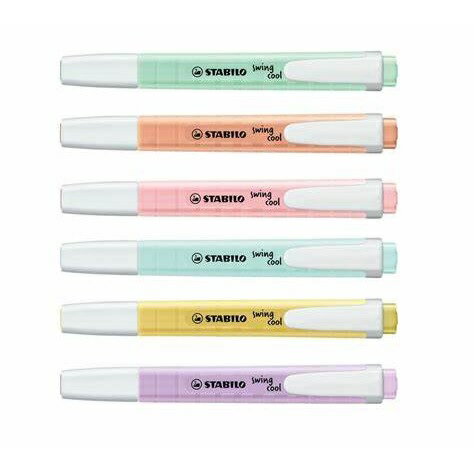 STABILO swing cool Pastel樂酷馬卡龍色螢光筆6色入275/6-3【領券滿額再折千8/31止】