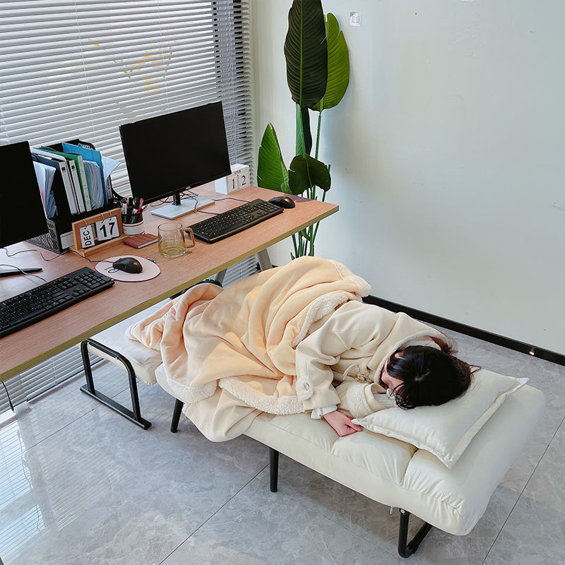 午休折疊沙發床辦公室午睡神器一體兩用電腦椅子折疊躺椅可坐可躺