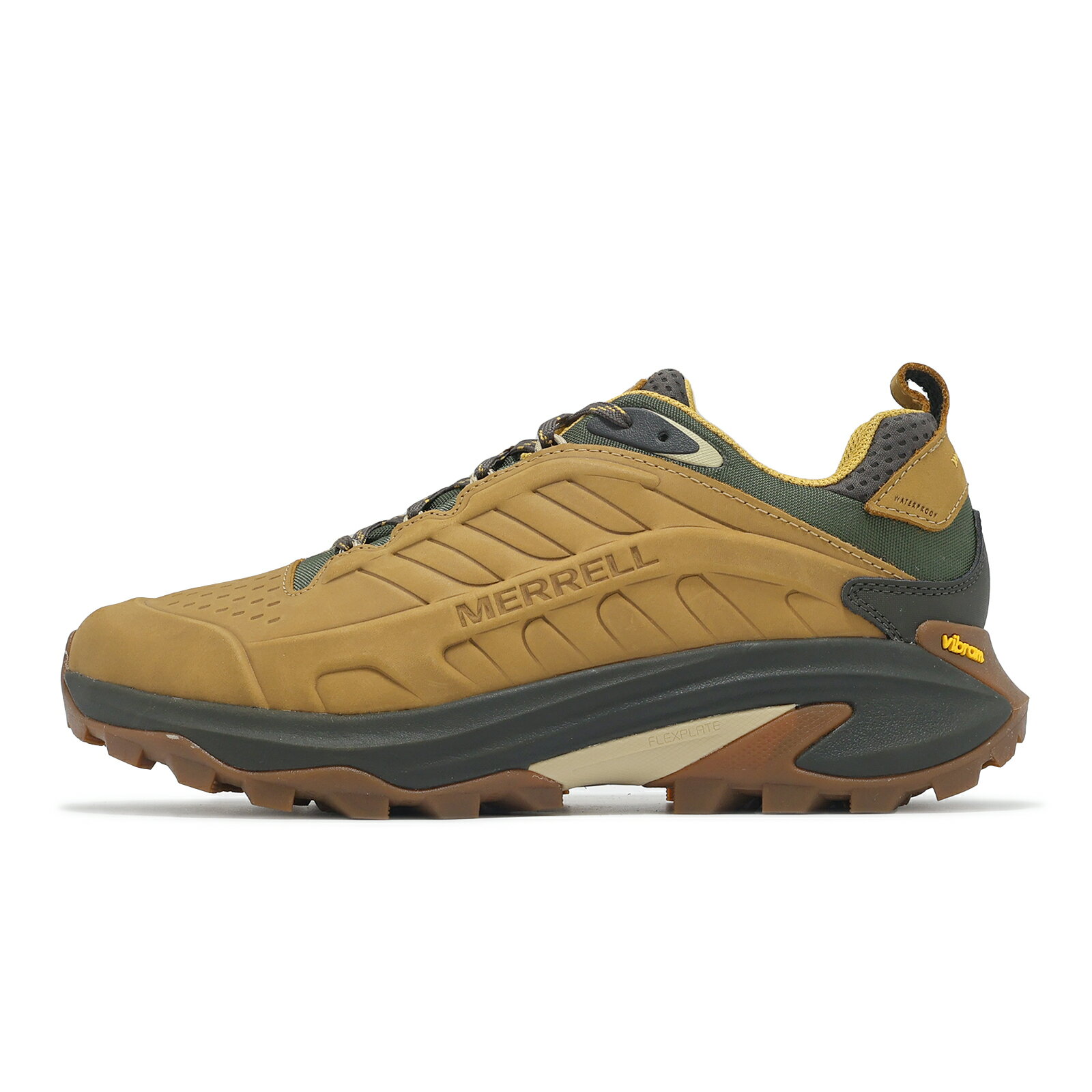 Merrell 戶外鞋 Moab Speed 2 LTR WP 男鞋 棕 綠 防潑水 緩衝 黃金大底 登山鞋