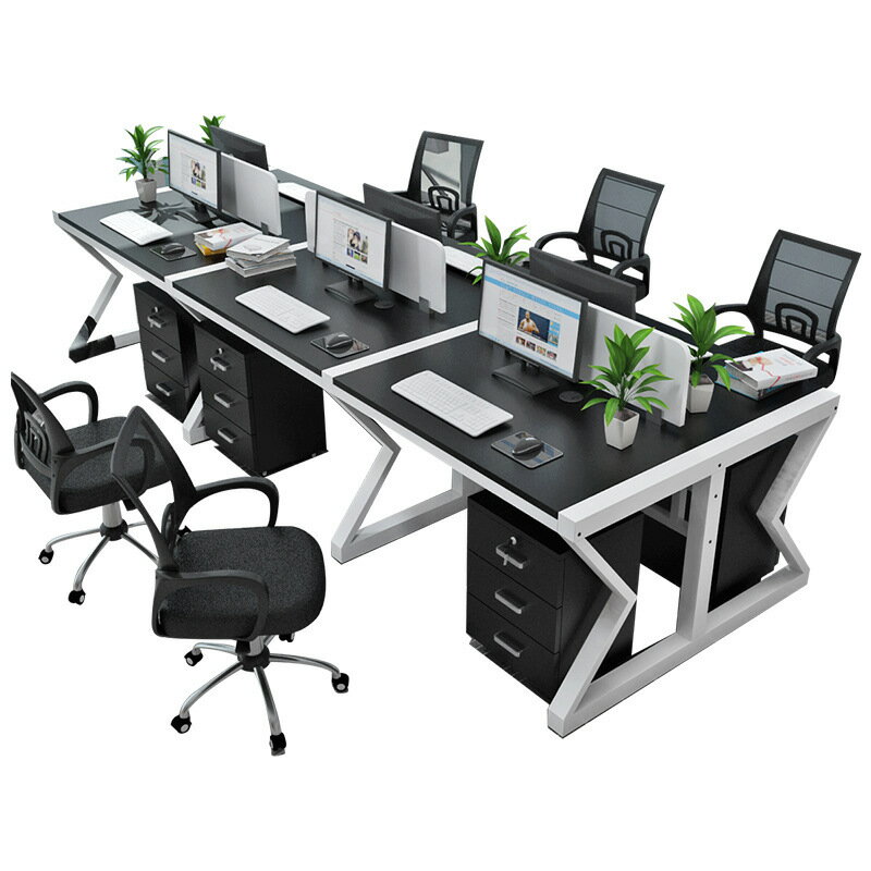 桌子 職員辦公桌電腦桌6人位公司辦工桌屏隔斷卡座辦公桌椅組合