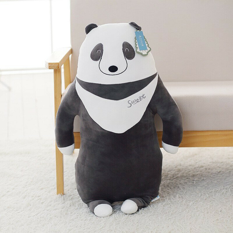 可愛動物熊貓公仔抱枕毛絨玩具柔軟安撫小玩偶禮物睡覺布娃娃
