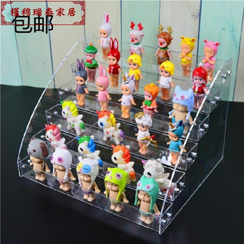 置物架擺放新款獨角獸手辦盲盒展示架飾品收納網紅透明模型櫃小型