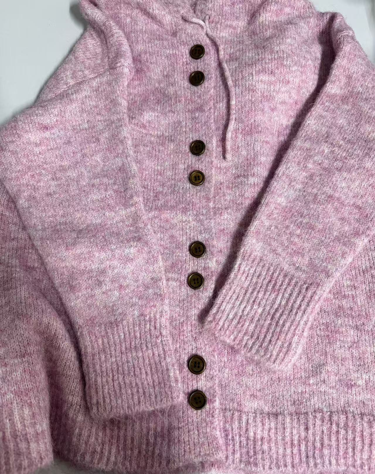 針織外套 慵懶風女裝 針織外套 慵懶風 寬鬆毛衣 珍黛妮秋冬韓系慵懶風連帽針織開衫外套寬鬆百搭純色毛衣上衣女 治裝激推 6