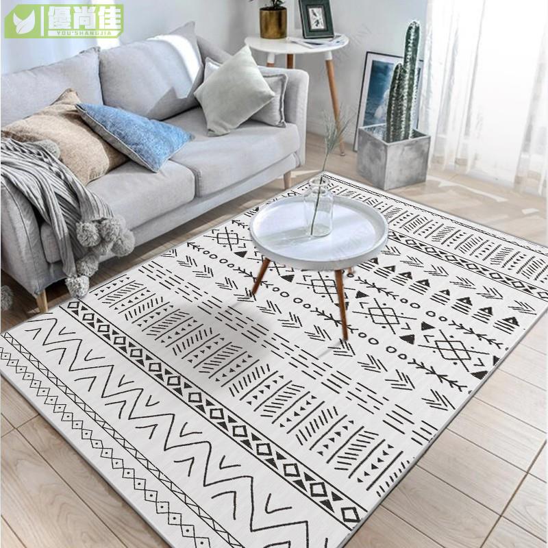 北歐地毯客廳臥室茶幾現代簡約地墊摩洛哥風ins滿鋪長方形可水洗