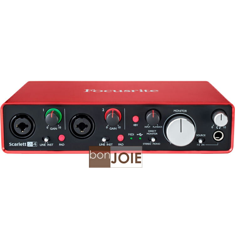 ::bonJOIE:: 美國進口 第二代 Focusrite Scarlett 2i4 (2nd Gen) USB 錄音介面 (全新盒裝) 2in/4out Audio Interface 錄音盒 錄音卡 0