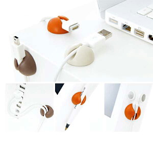 咖啡豆電線固定器繞線器 桌面充電線滑鼠固線器 USB集線器固線器 贈品禮品