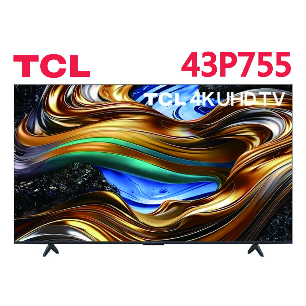 【TCL】43吋 4K UHD 超高清 Google TV 連網智慧電視 43P755 含運不安裝