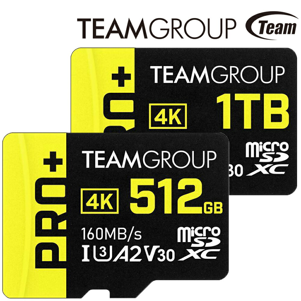 Team 十銓 1TB 512GB PRO+ microSDXC TF U3 A2 V30 記憶卡 512G 1T
