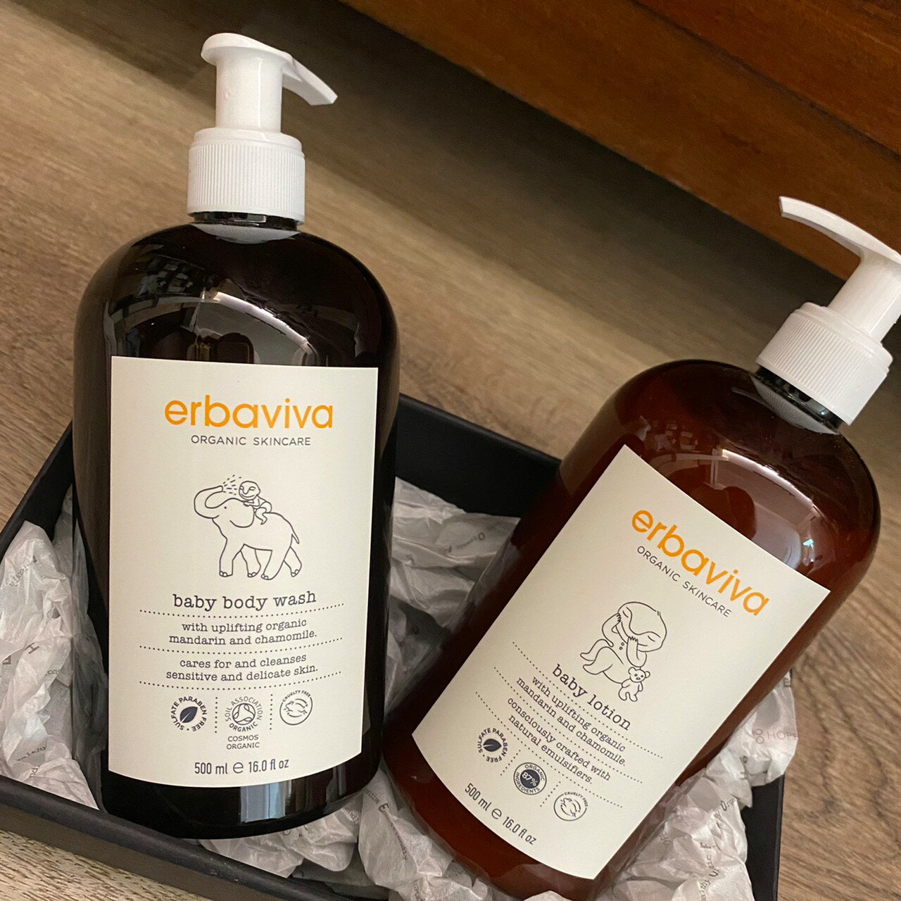 【erbaviva】禮盒 新生禮 乳液 沐浴乳 母嬰用品 新生兒禮盒 禮盒 沐浴露+保濕乳 身體乳液 組合