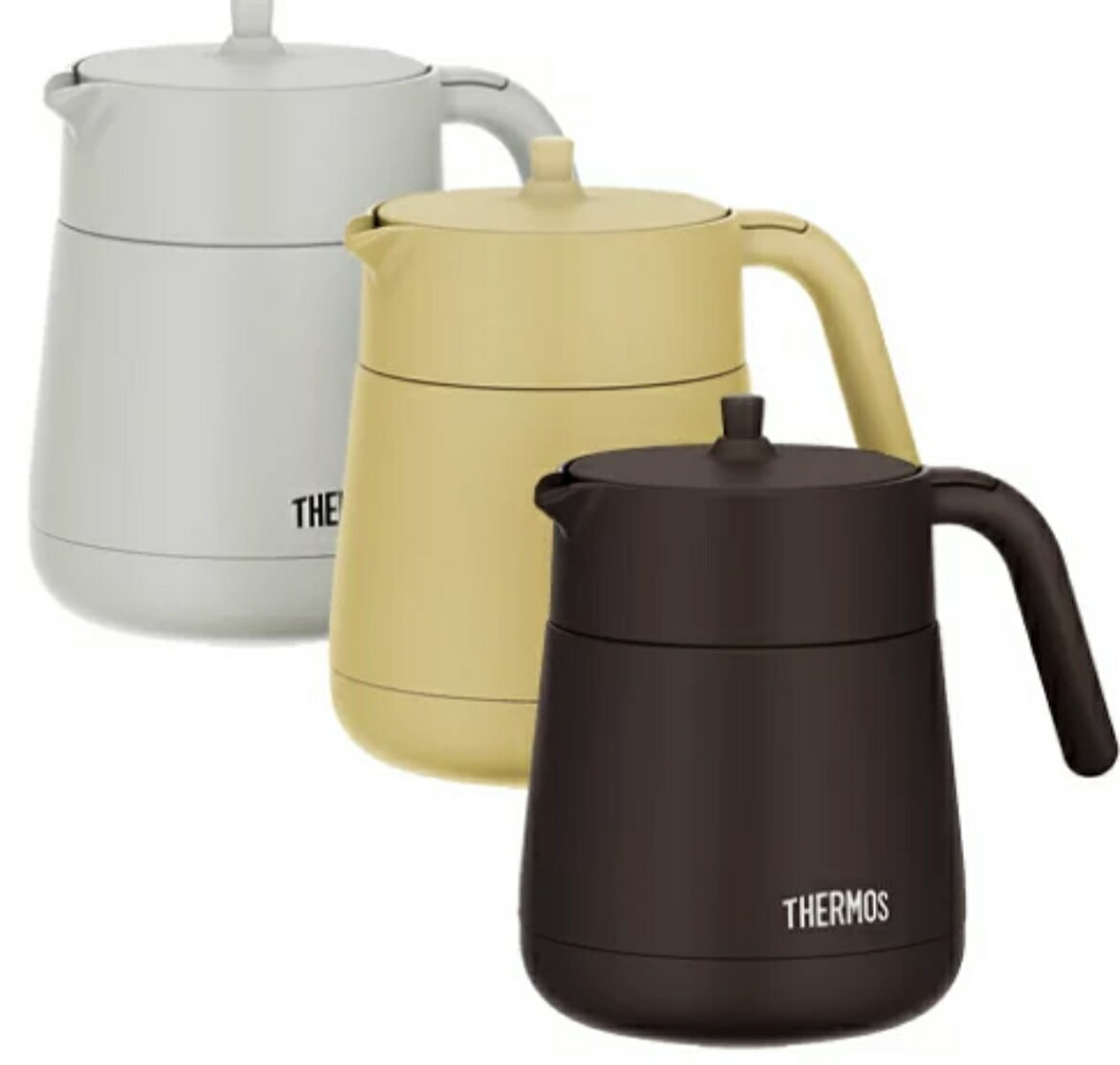 日本 THERMOS 膳魔師 TTE-700 不銹鋼泡茶壺 真空斷熱 保溫 保冰 單手拿取 保溫壺 700ml 日本代購