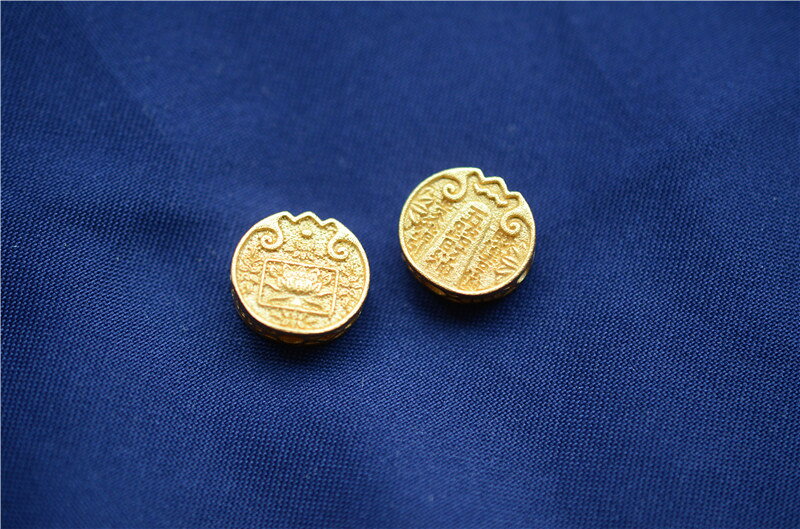 銀鍍金S925銀蓮花扣子鈴鐺金蟬小鎖葫蘆DIY小配飾小配件 1