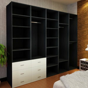 大衣櫃櫃組合經濟型衣櫥無門轉角臥室家具木質簡易簡約衣帽間代家