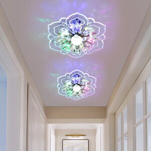 走廊燈LED水晶過道燈現代簡約入戶門廳天花燈 創意玄光陽臺吸頂燈「限時特惠」