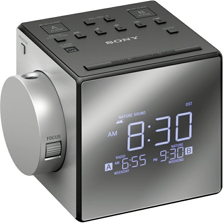 美國版本二頭插頭 SONY ICF-C1PJ 黑色 投影式 雙鬧鐘電子鬧鐘 (全新盒裝) Alarm Clock Radio ICFC1PJ ICF C1PJ 2