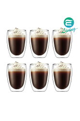 Bodum PAVINA 雙層玻璃杯 6入 361ml /12oz #98844