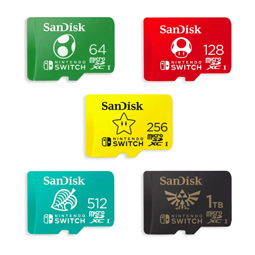 SanDisk 任天堂 Switch 64G 128G 256G 512G 專用 記憶卡 V30 U3 C10 A1 UHS-1 100MB/s 限定塗裝款 Nintendo 馬力歐 耀西 動物森友會 switch【APP下單9%點數回饋】