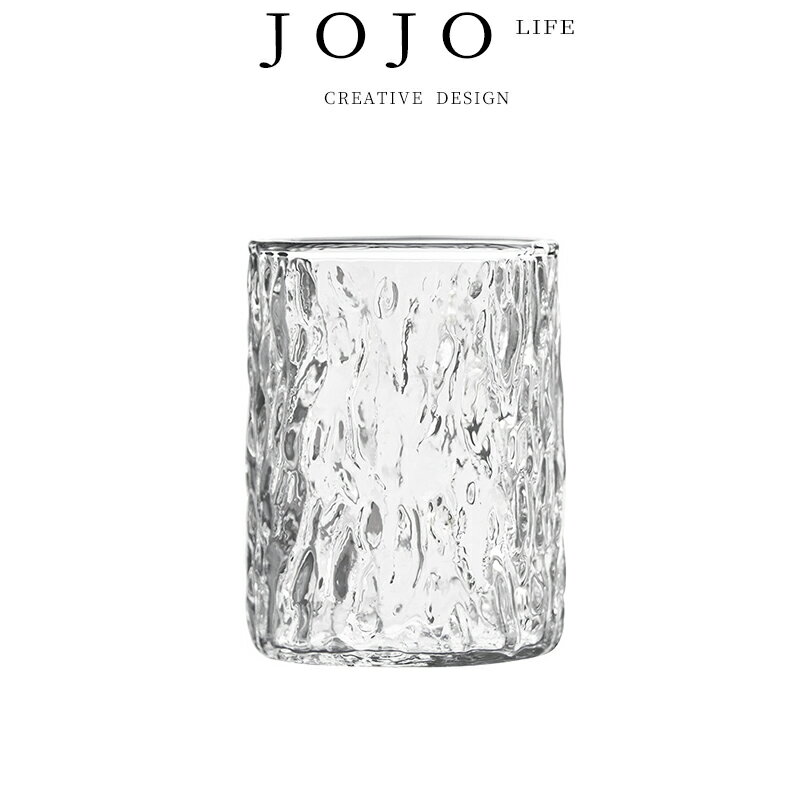 JOJO.Crested.杯具客廳臥室日式錘紋玻璃杯圓形耐高溫咖啡杯|紋樁