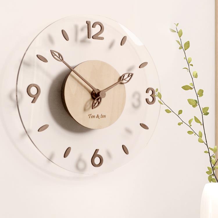 北歐現代簡約創意掛鐘客廳時尚家用鐘表靜音時鐘掛墻免打孔石英鐘
