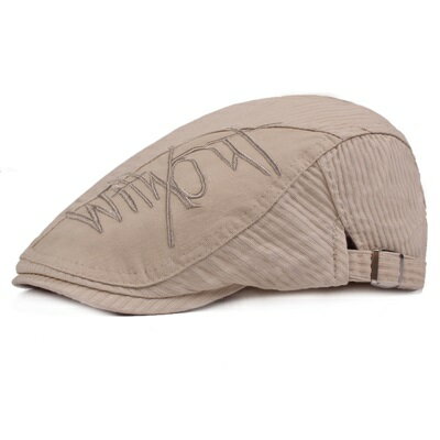 ★貝雷帽鴨舌帽-純色棉質刺繡休閒男女帽子5色73tv188【獨家進口】【米蘭精品】