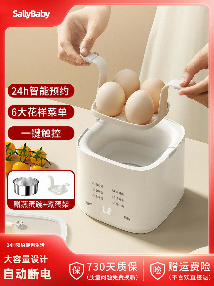 德國2025新款煮蛋器家用宿舍小型多功能煮雞蛋神器定時預約蒸蛋器