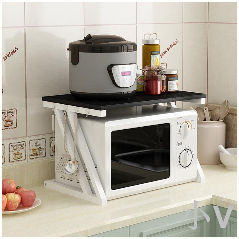 小V優購 廚房置物架微波爐架子2層調料架烤箱架電飯煲架多功能收納儲物架